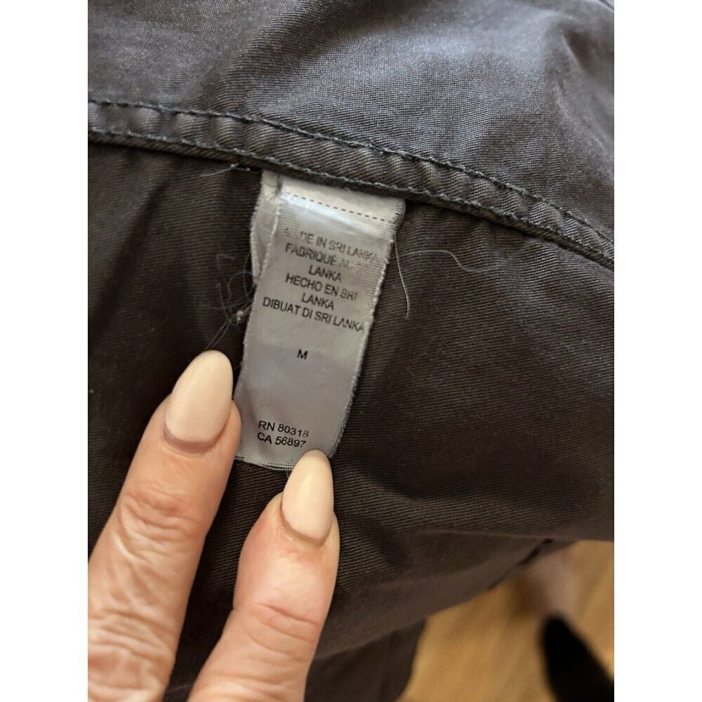 Lucky Brand Utility Military Jacket Womens Medium Drawstring Canvas Cotton Green - Picture 6 of 6